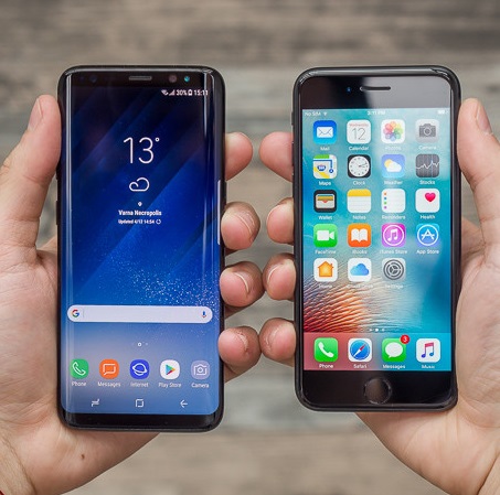 Samsung Galaxy S8 и iPhone 7