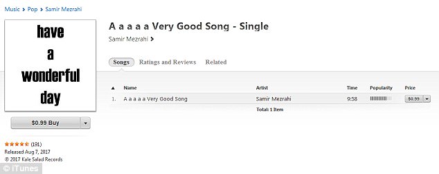 Песен без звук върви към върха в класацията iTunes