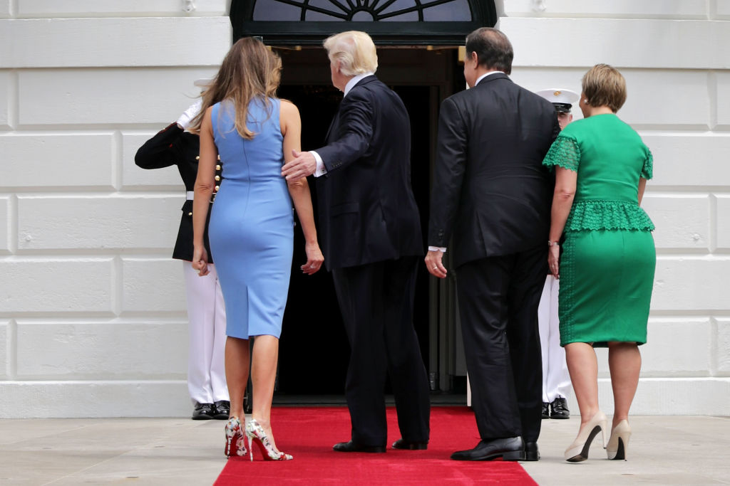 Мелания Тръмп на срещата с президента на Панама и съпругата му