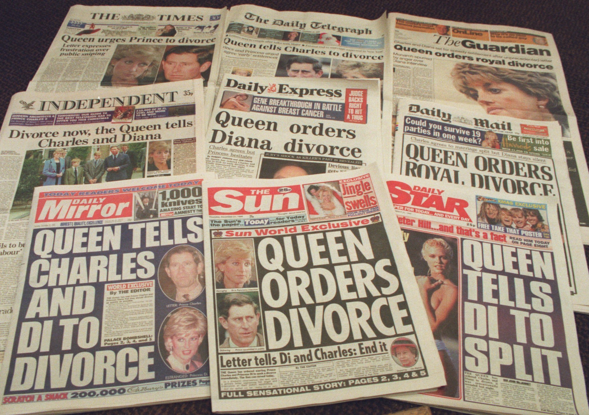 Първите страници са посветени на принцеса Даяна през декември, 1995