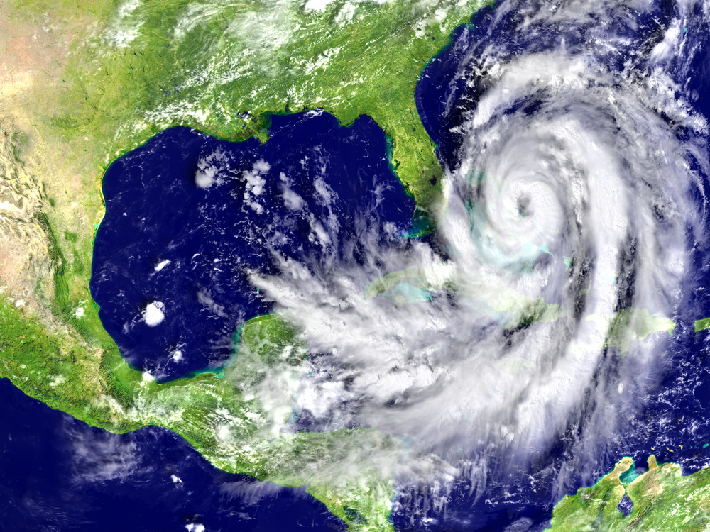 Сателитна снимка на атлантическия ураган Матю