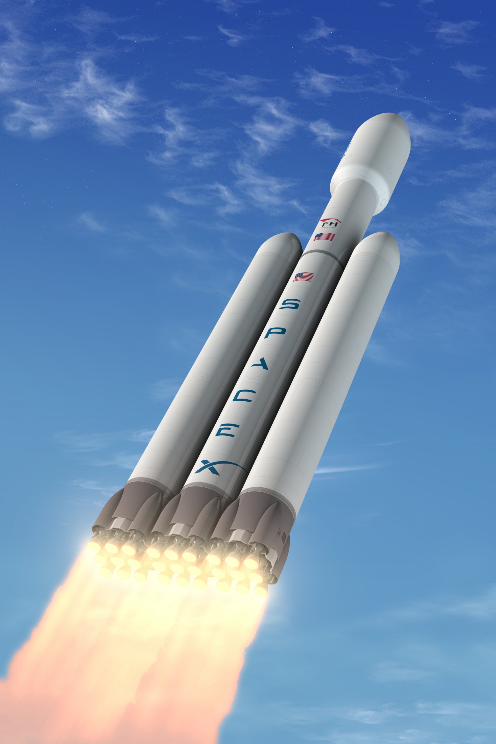SpaceX тества първите степени на Falcon Heavy