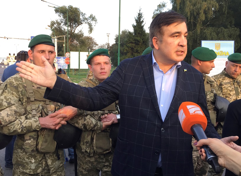 Михаил Саакашвили успя с бой да влезе в Украйна