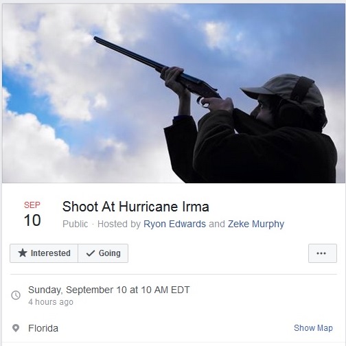 Стреляйте по урагана Ирма