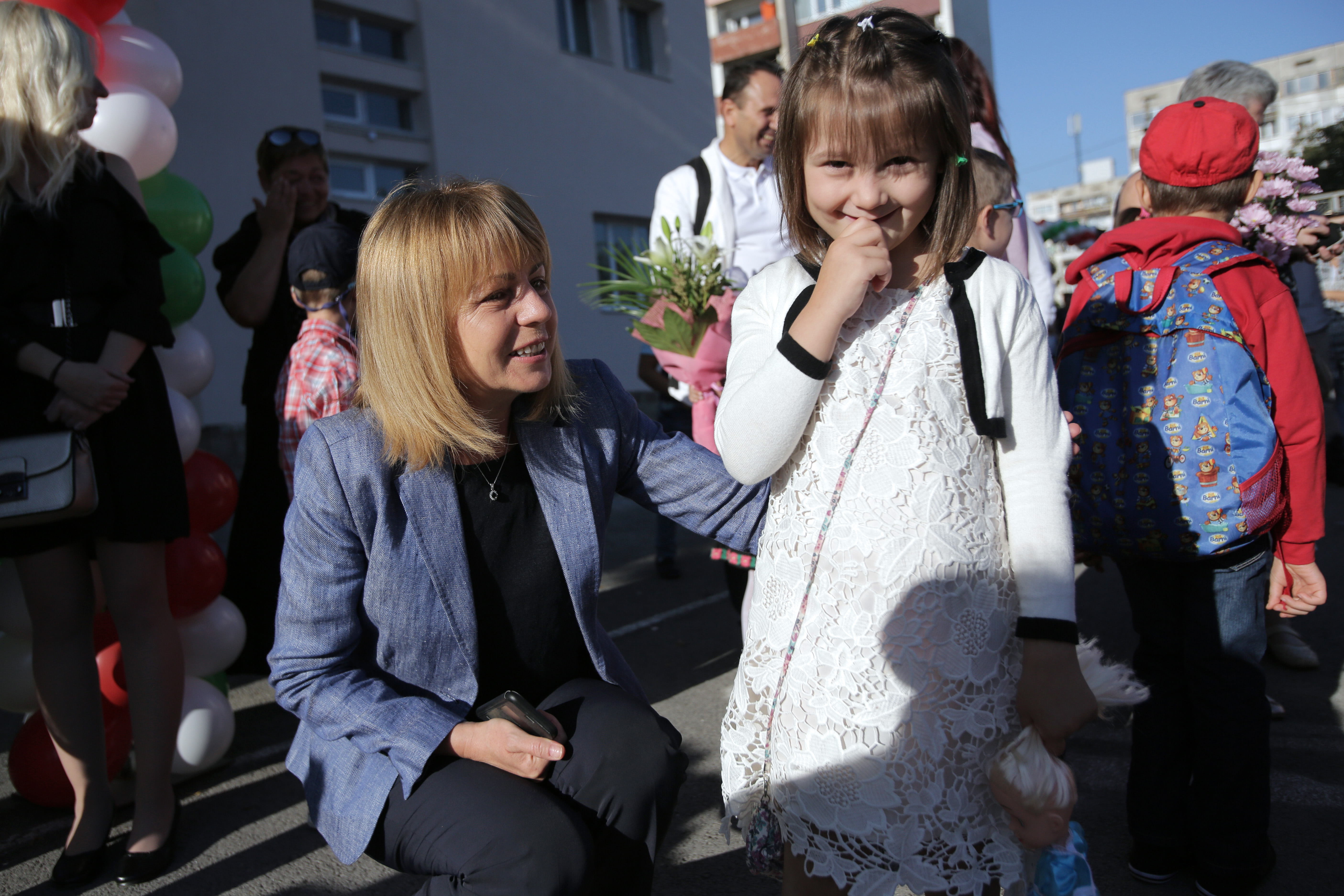 Кметът на София Йорданка Фандъкова на първия учебен ден