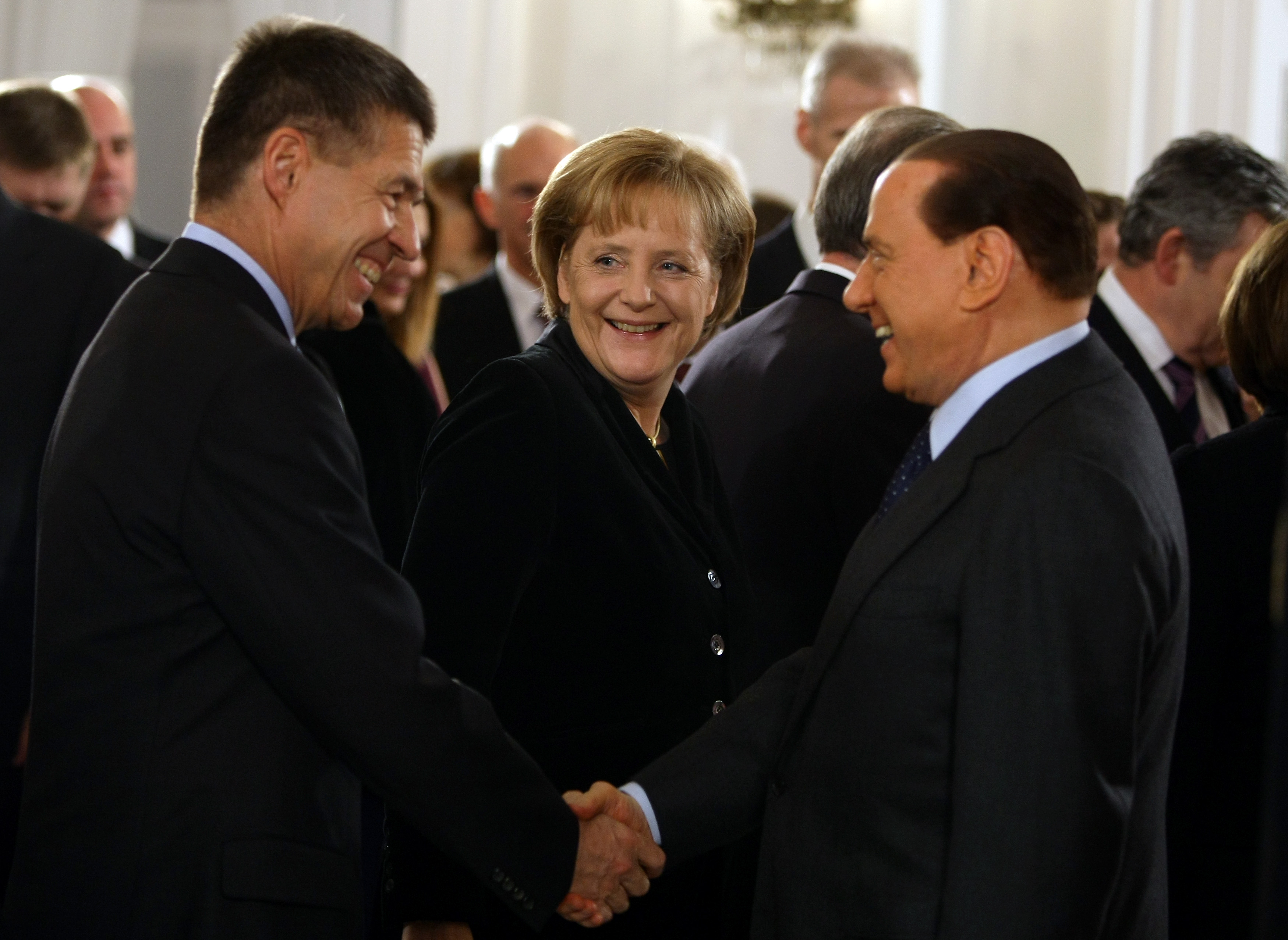 Йоахим Зауер, Ангела Меркел и Силвио Берлускони