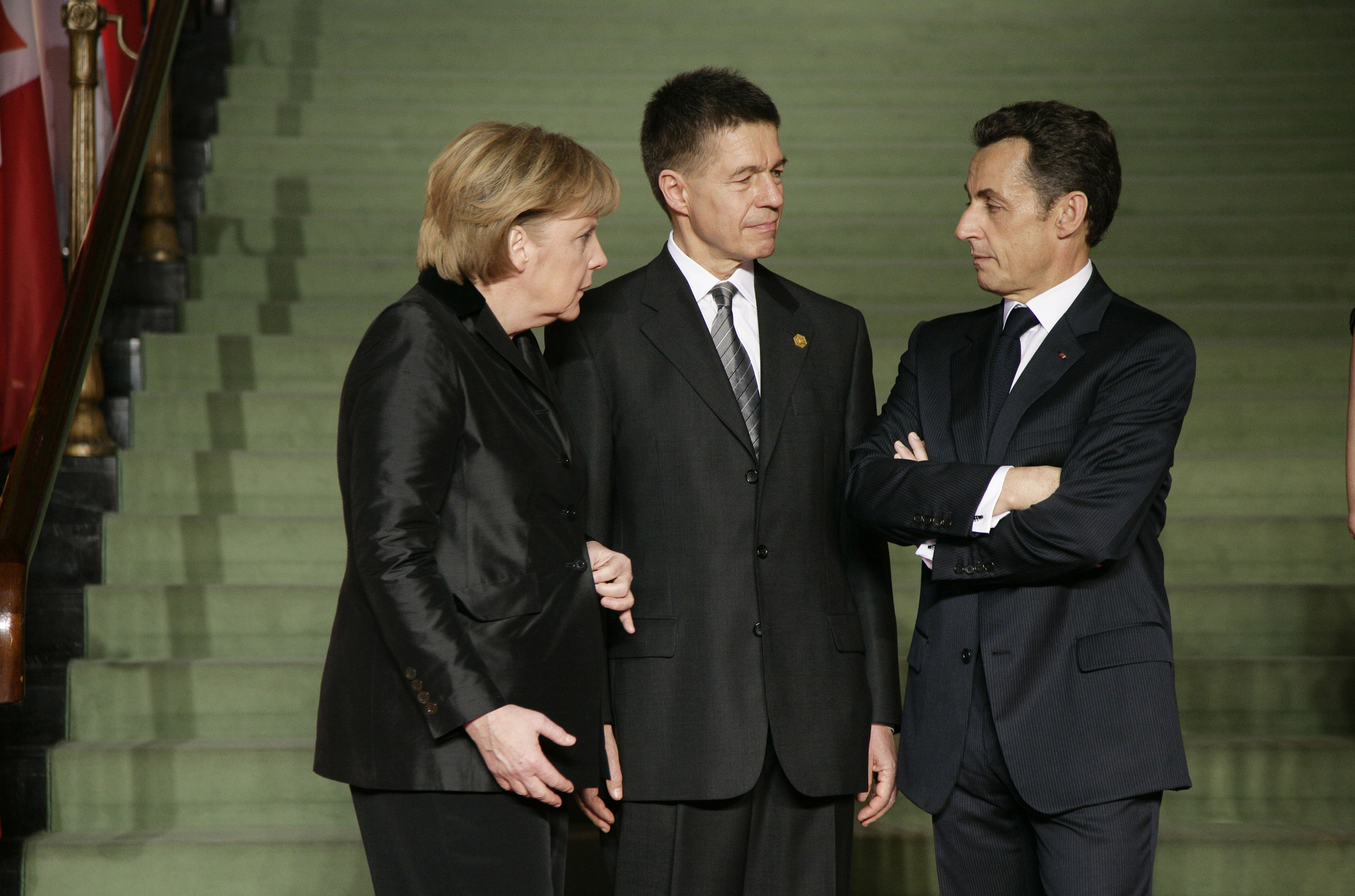 Ангела Меркел, Йоахим Зауер и Никола Саркози