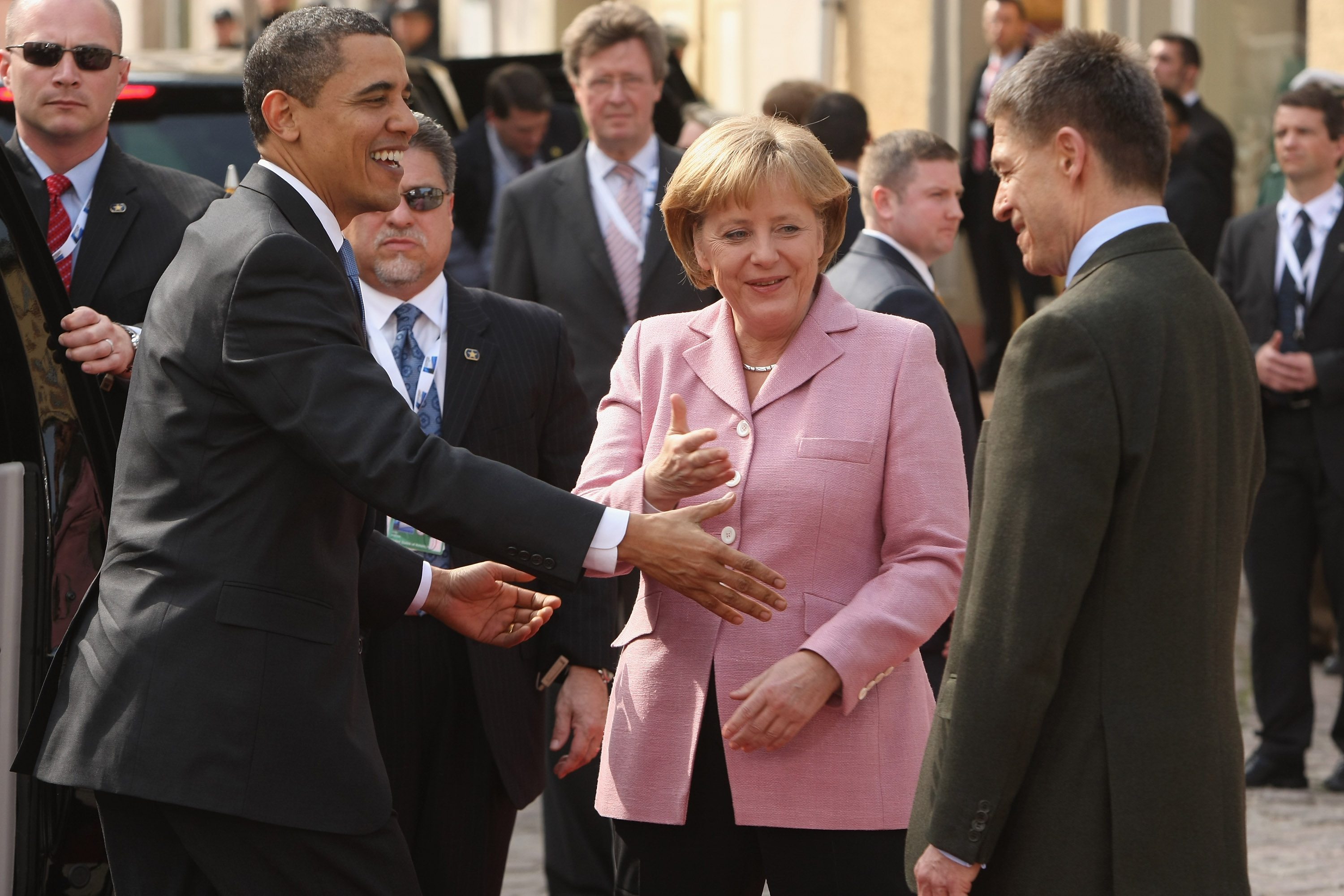 Барак Обама, Ангела Меркел и Йоахим Зауер