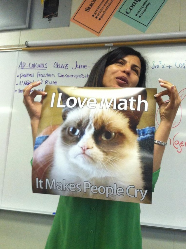 В час по математика е много важно да имаш чувство за хумор - ”Обичам математиката. Кара хората да плачат”