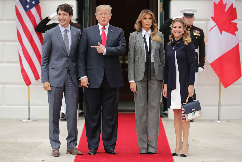 Мелания Тръмп и Доналд Тръмп посрещнаха Джъсти Трюдо и съпругата му Софи Грегоар-Трюдо в Белия дом