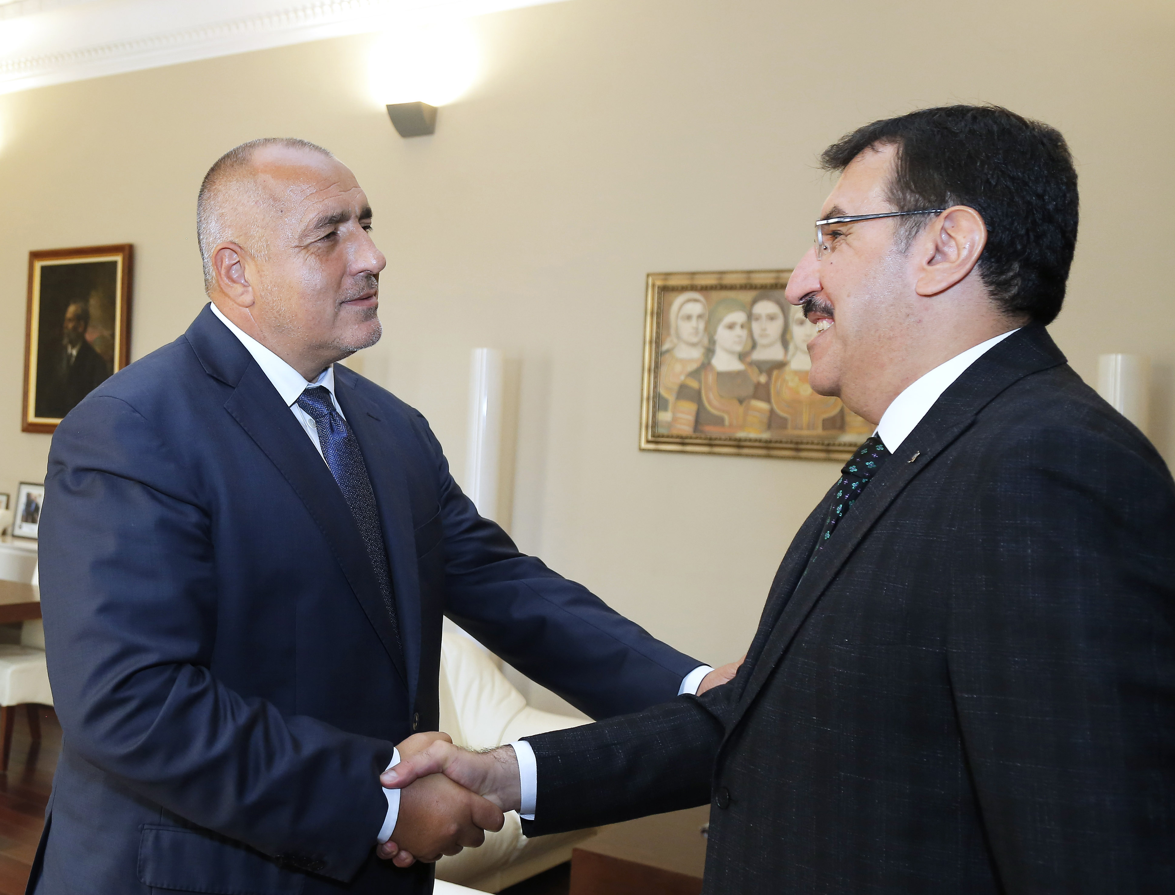 Премиерът Бойко Борисов разговар с турският министър на търговията и митниците  Бюлент Тюфенкчи