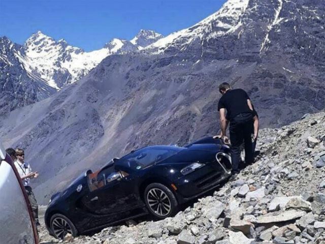 Чилийски богаташ се опита да изкатери връх с Bugatti