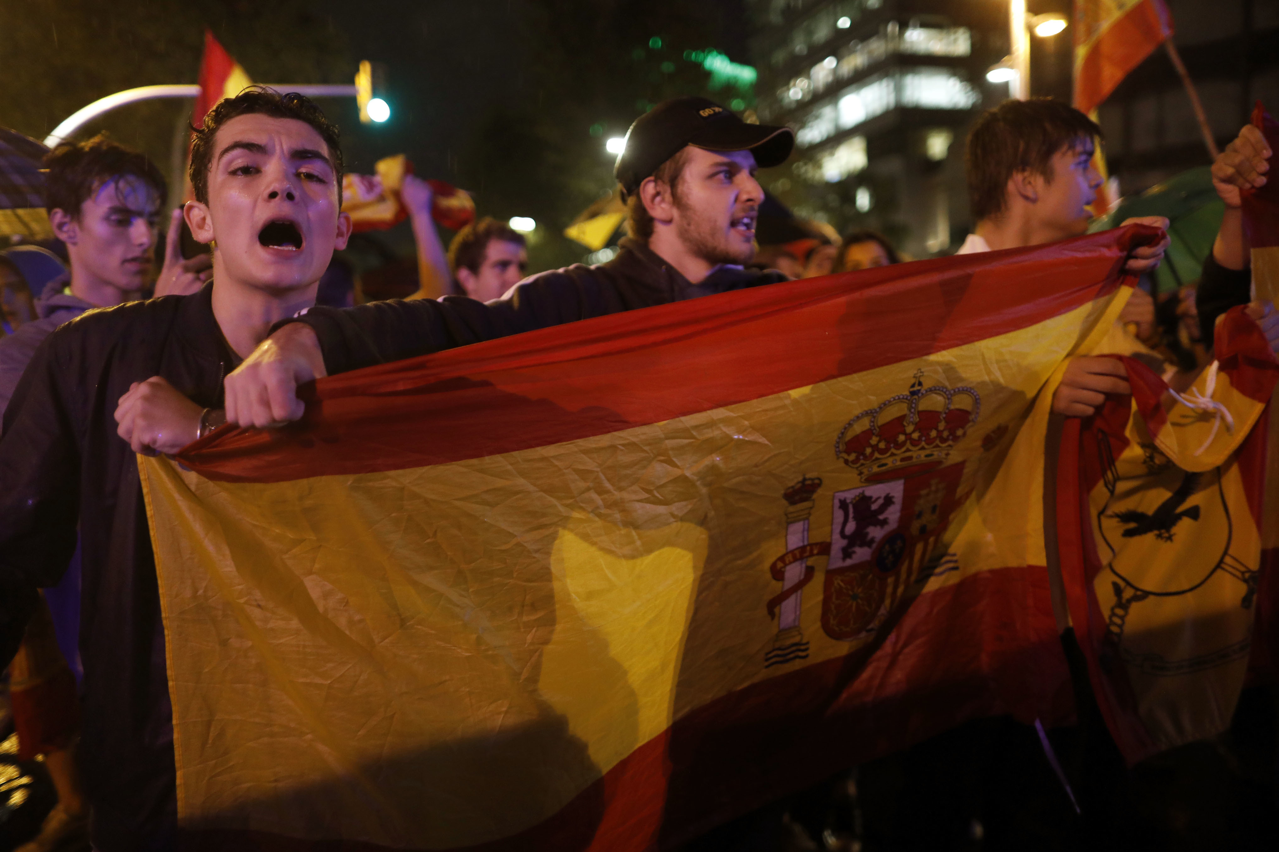 Протест на 18 октомври в Барселона против намеренията на регионалното правителство да отдели областта от Испания