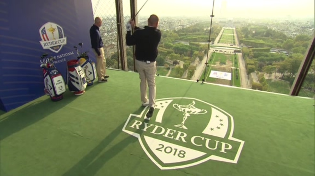 Капитаните на турнира по голф ”Ryder Cup” Джим Фурик и Томас Бьорн