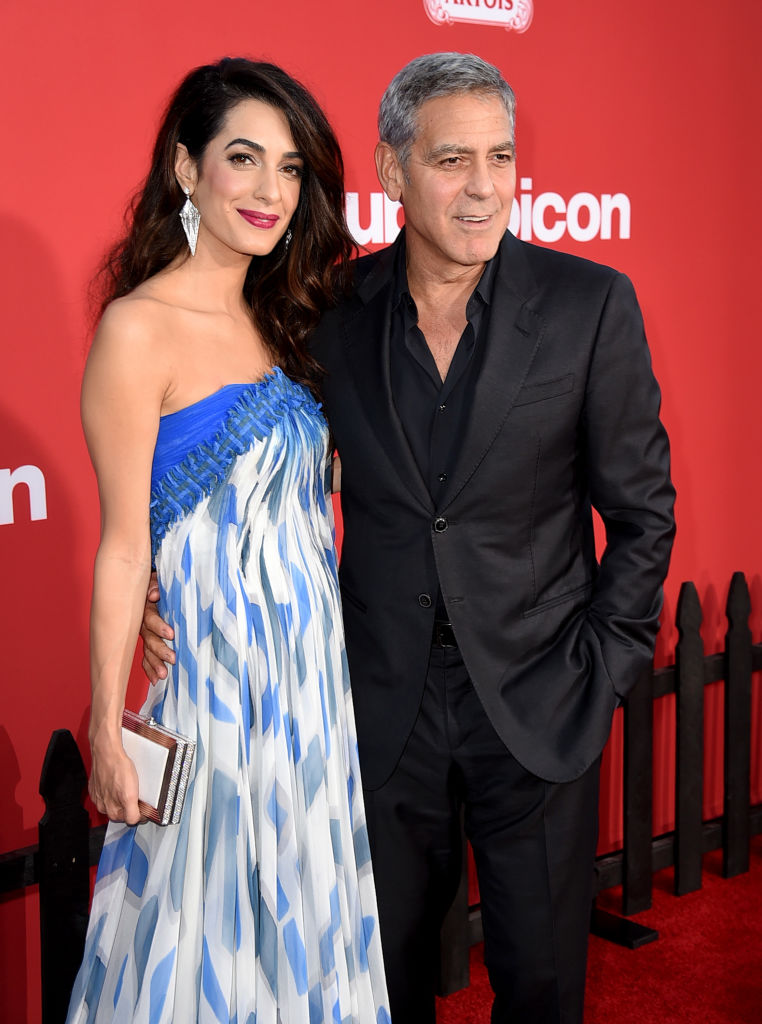 Амал Клуни и Джордж Клуни на премиерата на новия му филм