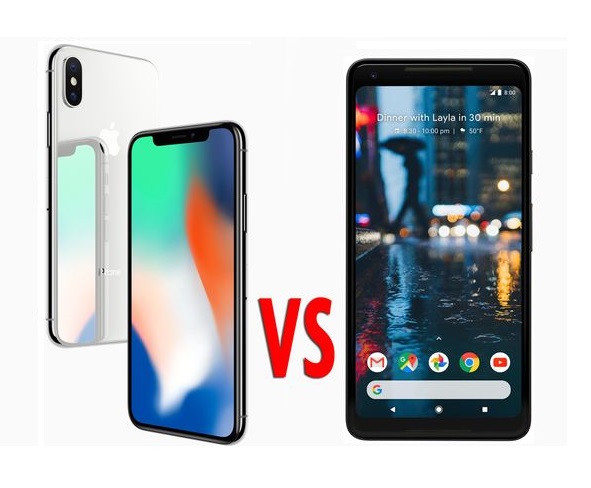iPhone X срещу Google Pixel 2