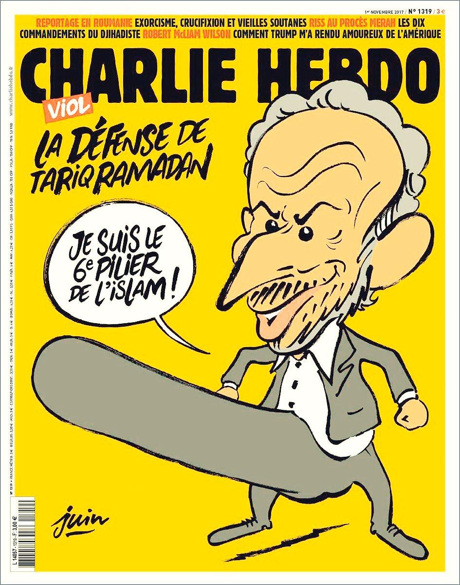 Карикатуратас теолога Тарик Рамадан в Шарли Ебдо