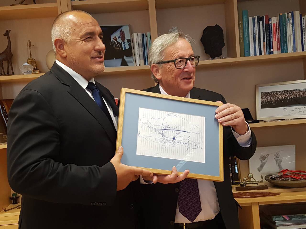Премиерът Бойко Борисов и Жан Клод Юнкер в Брюксел