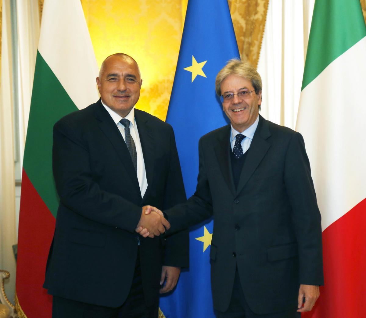 Премиерът Бойко Борисов се срещна с колегата си Паоло Джентилони