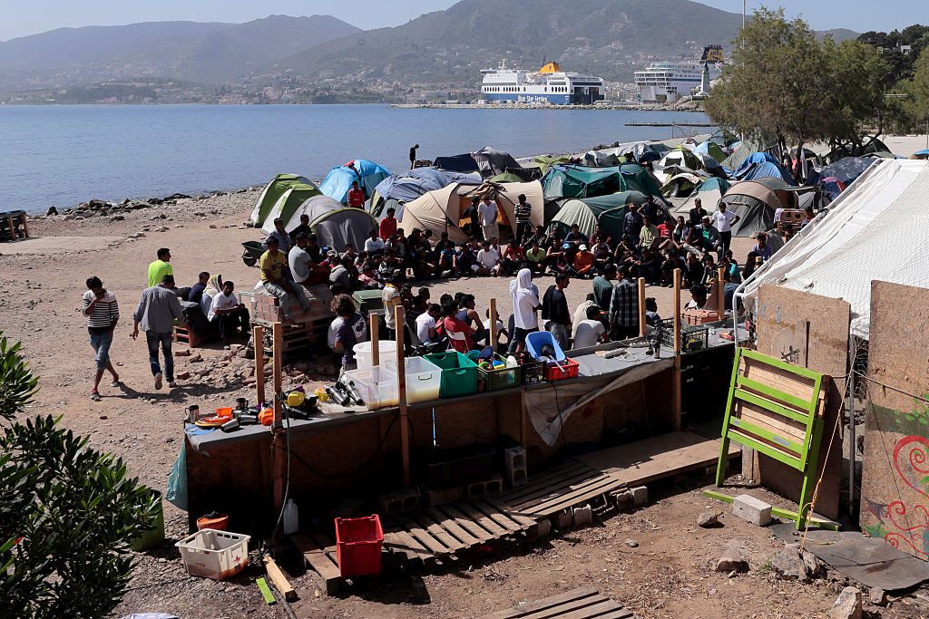 Бежанци на остров Лесбос