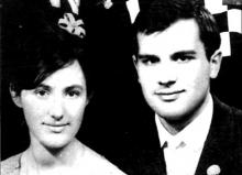 Иван Славков и първата му съпруга Светла Маринова, която е стюардеса в самолета