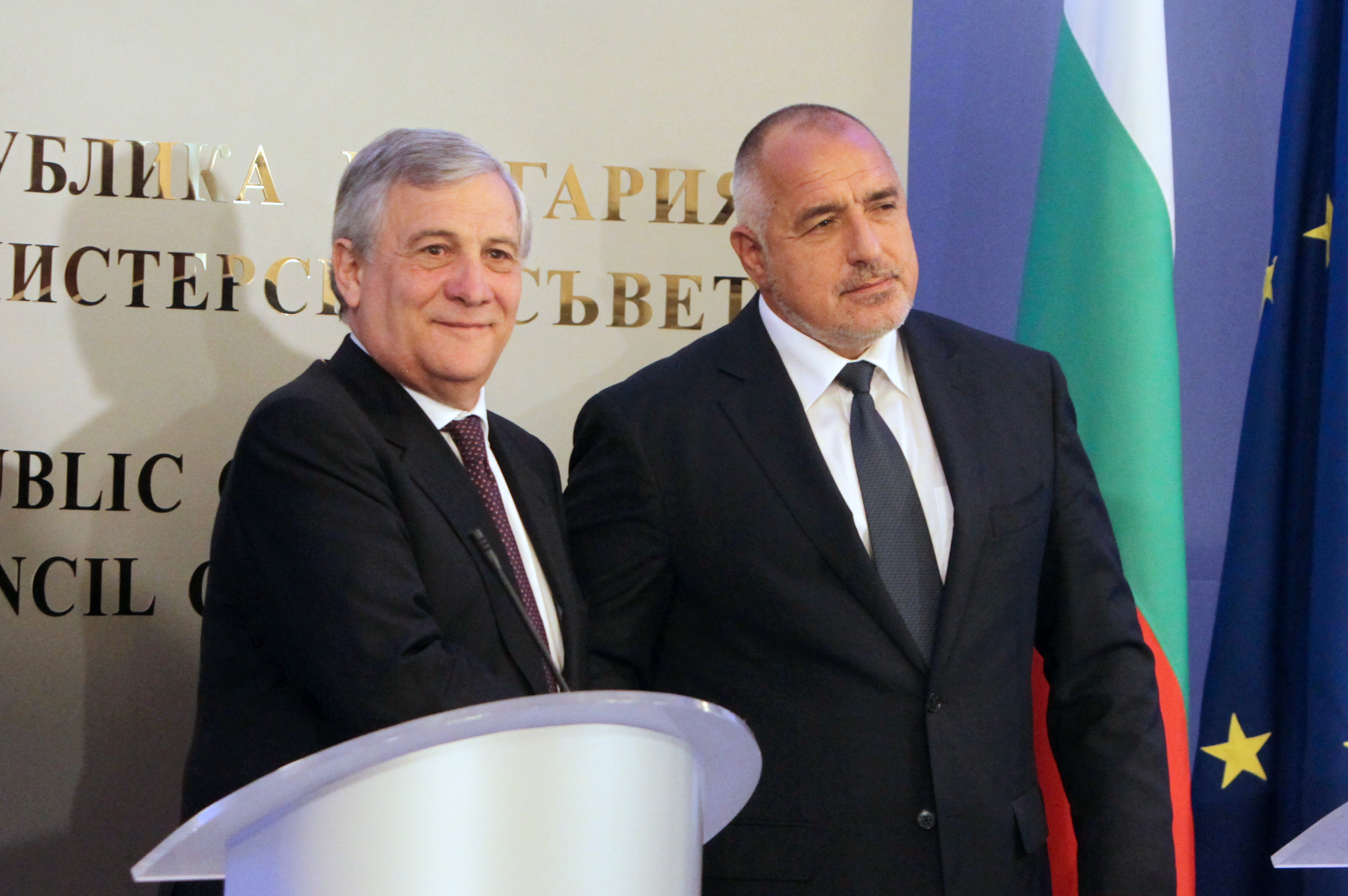Бойко Борисов и Антонио Таяни се съгласиха, че Европа трябва да играе по-голяма роля в решаване на световните проблеми