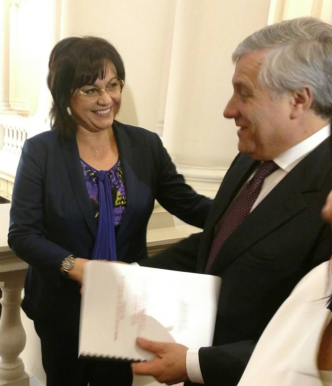 Корнелия Нинова се срещна с председателя на ЕП, който е в София