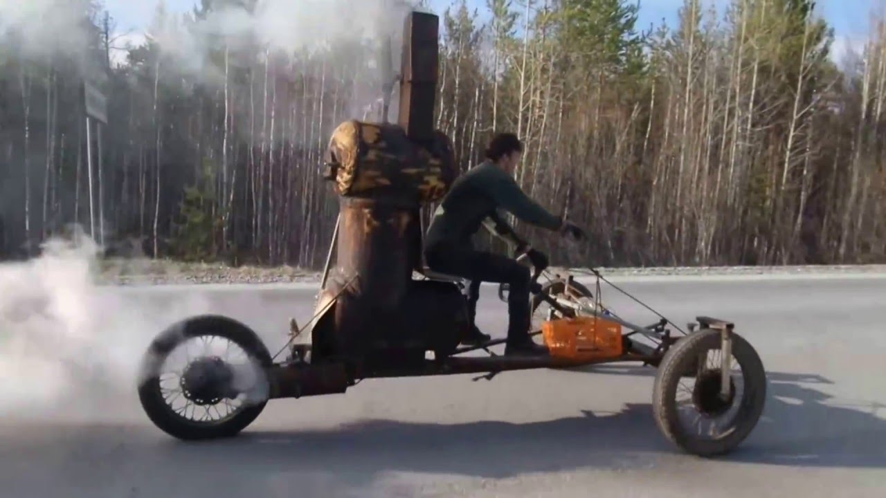 Триколка с парен двигател за Сибир (видео)