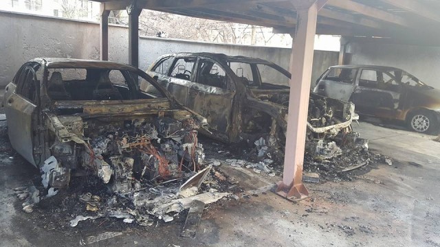 5 автомобила изгоряха при умишлен пожар в Пловдив