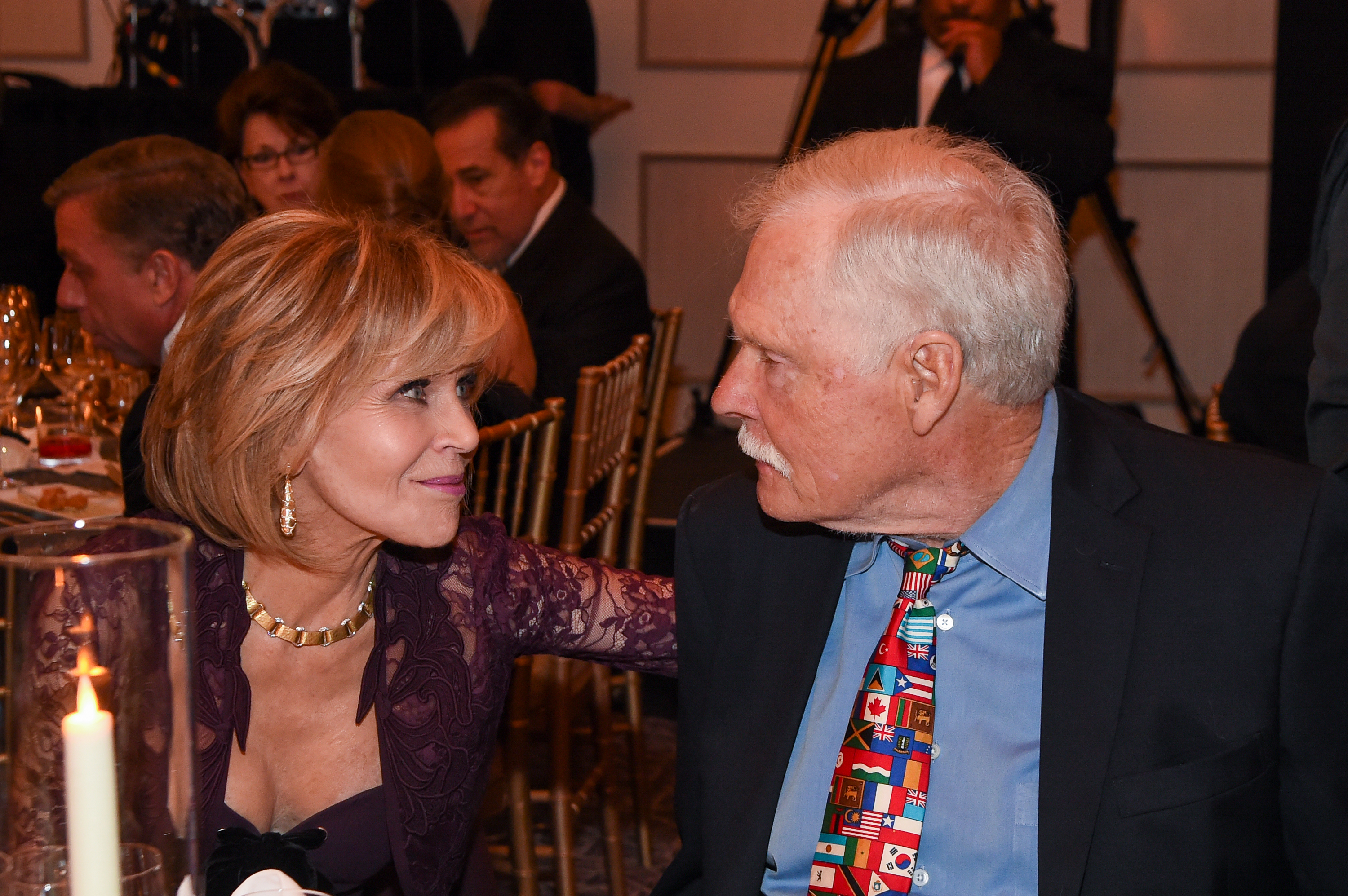 Джейн Фонда с бившия си съпруг Тед Търнър на събитието ”8 десетилетия Джейн Фонда”