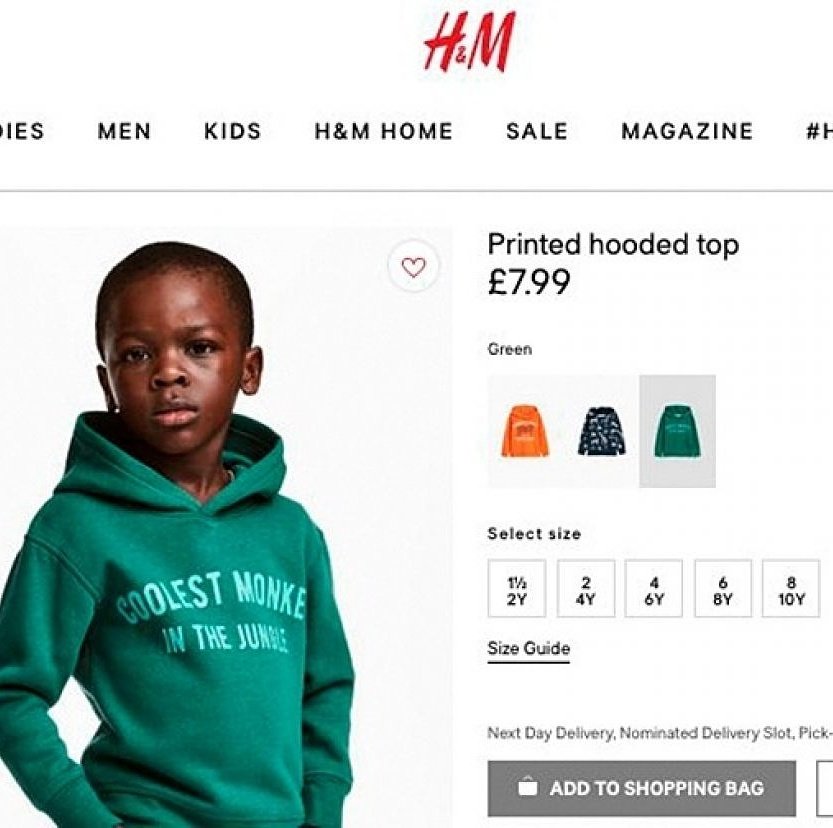 H&M свали реклама заради расизъм