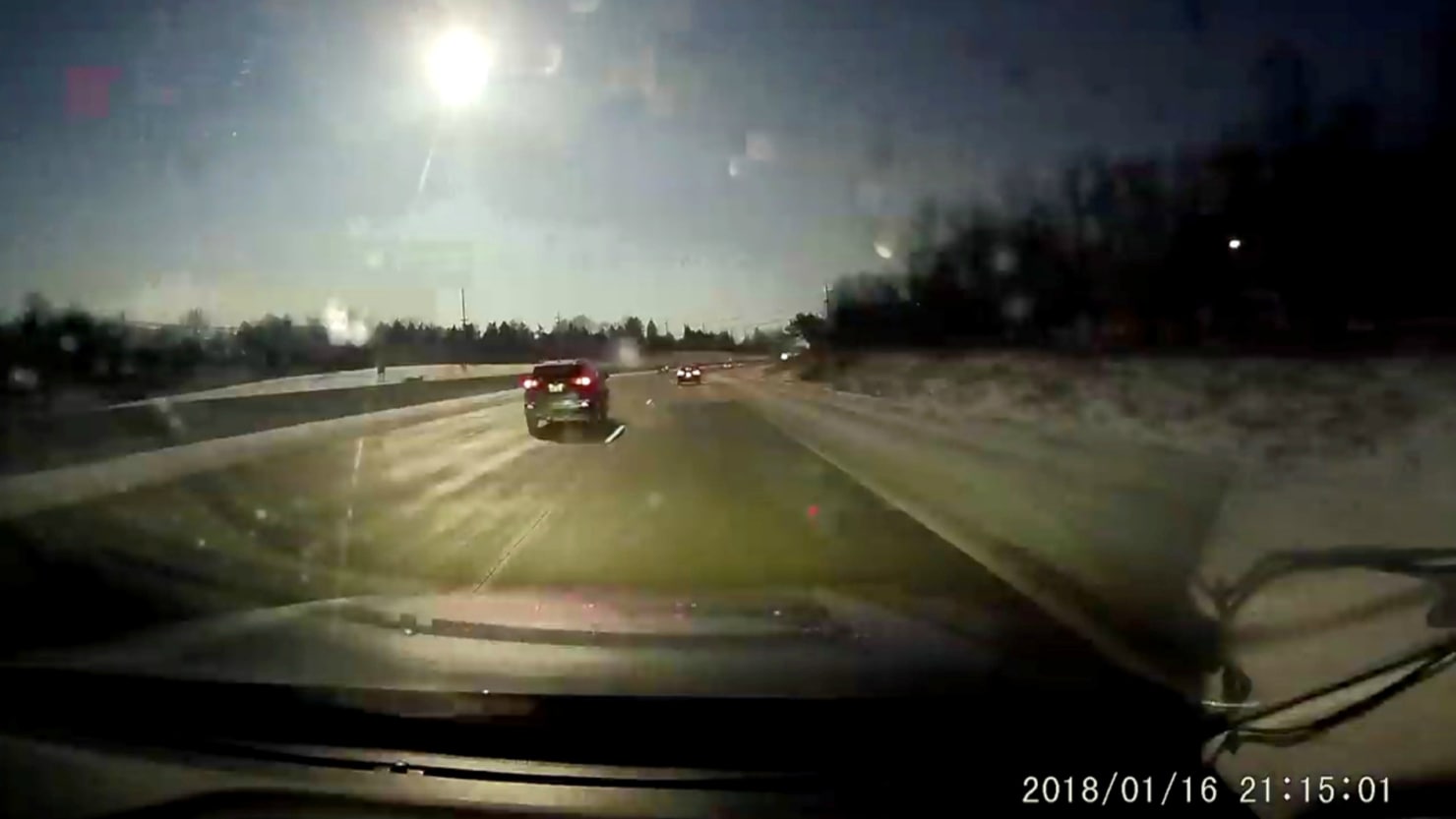 Метеоритът осветил ярко нощното небе над Детроит