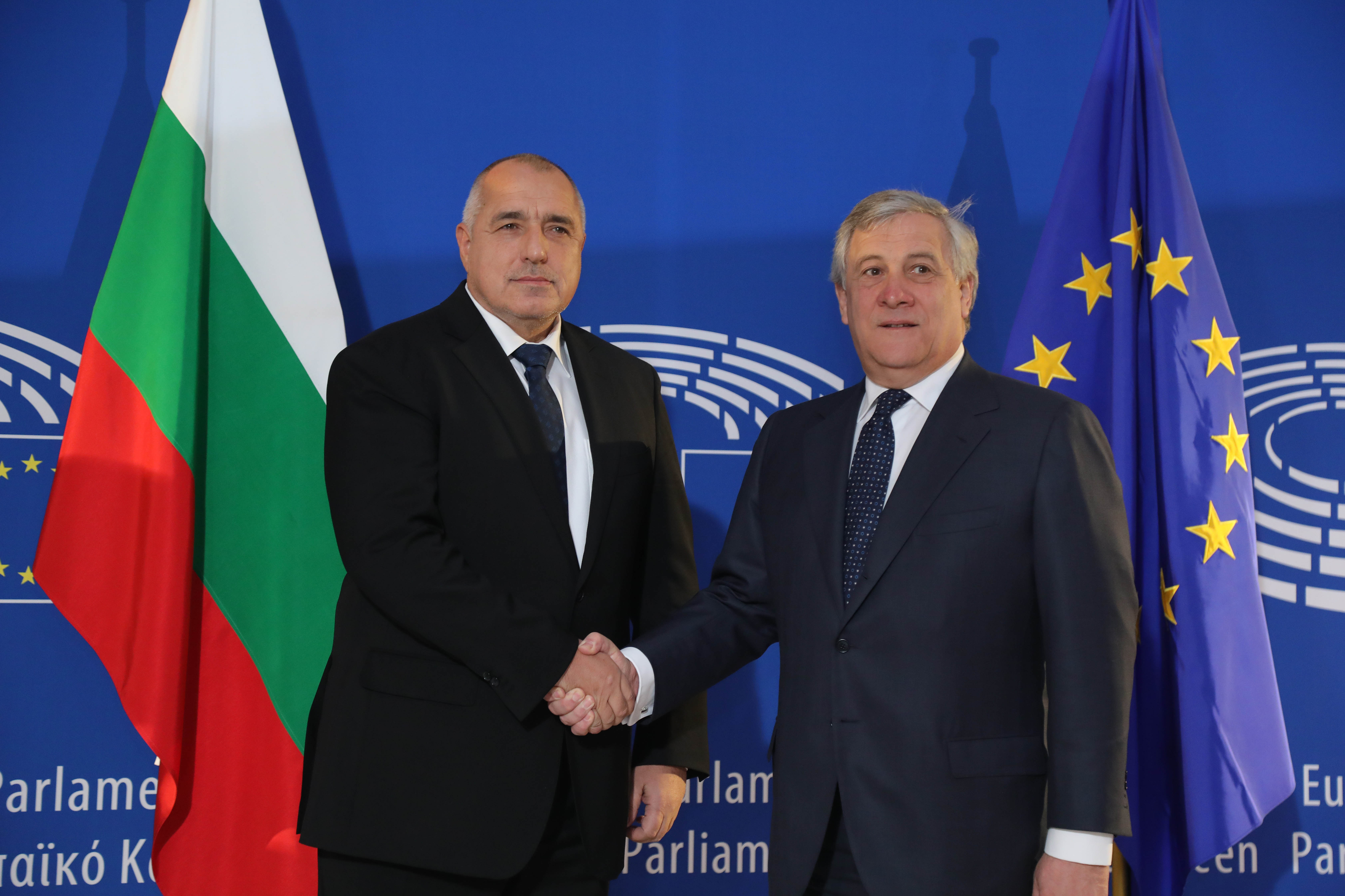 Бойко Борисов и председателят на ЕП Антонио Таяни