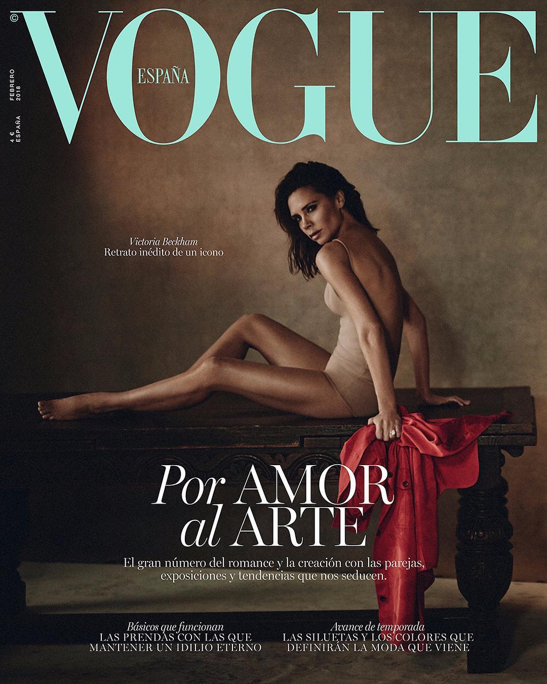 Виктория Бекъм на корицата на испанския Vogue