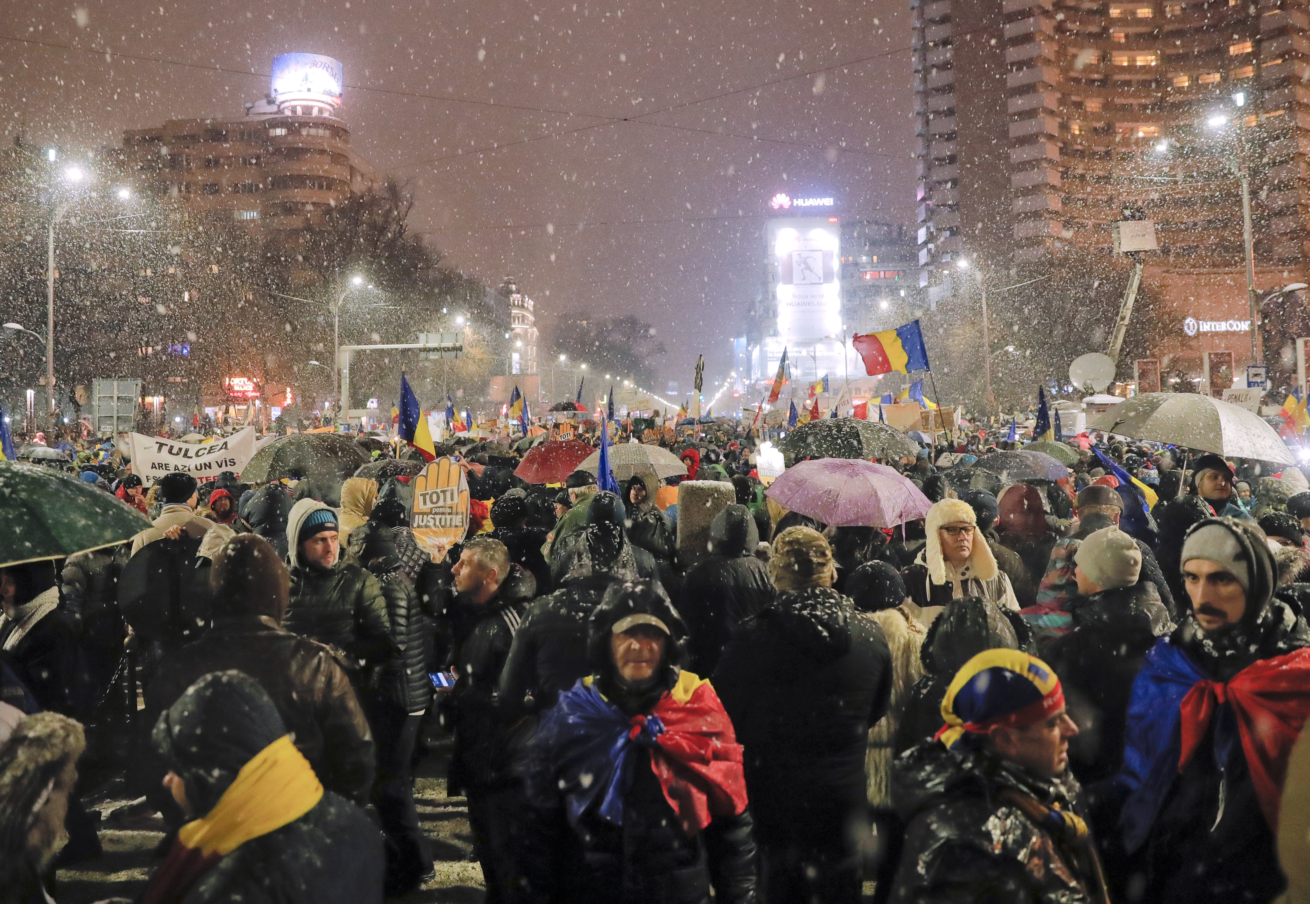 Десетки хиляди участваха в антиправителствения протест на 20 януари в Букурещ