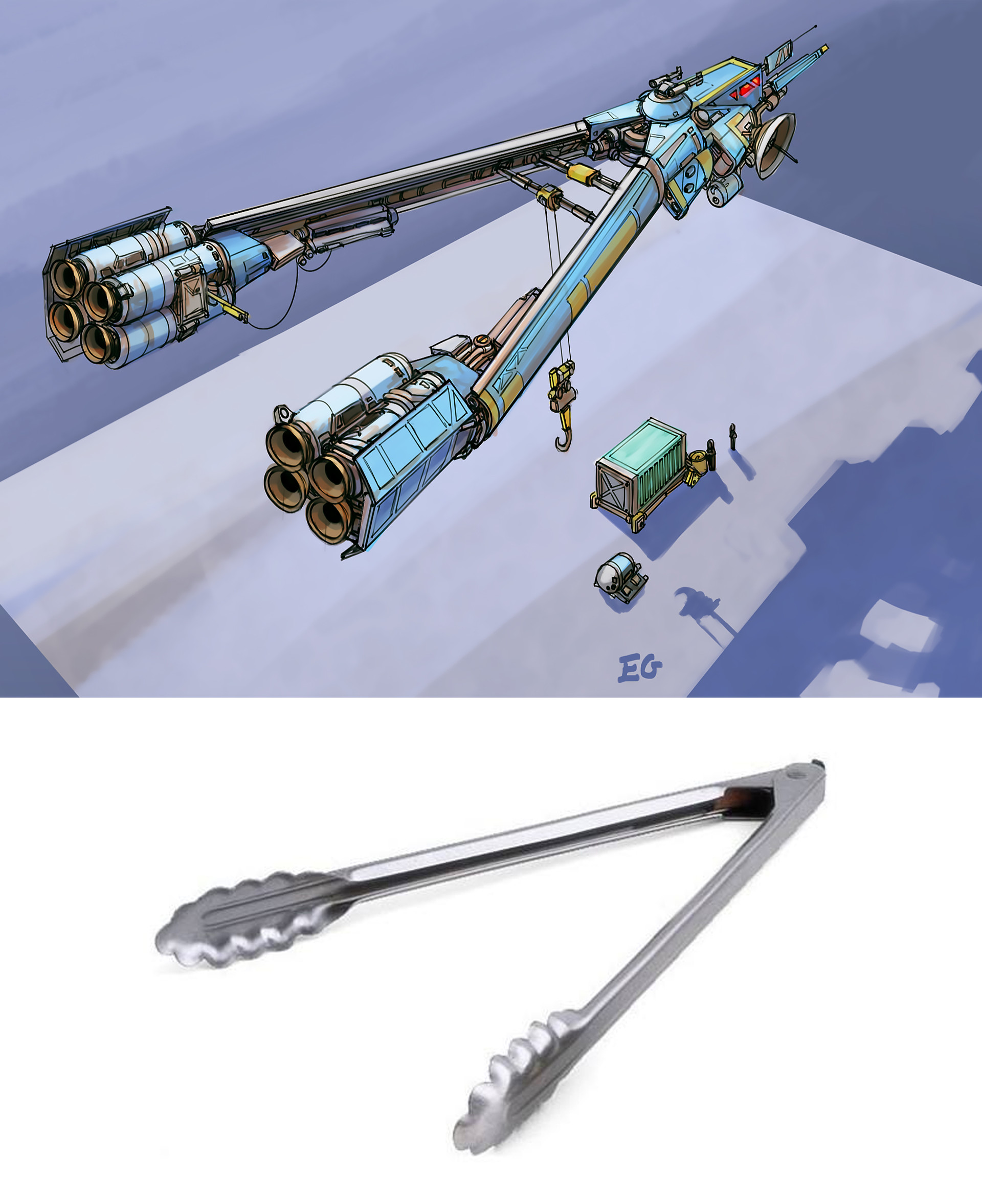 Космически кораб от щипка за лед