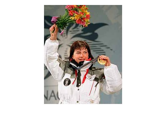 Eкатерина Дафовска на награждаването в Нагано