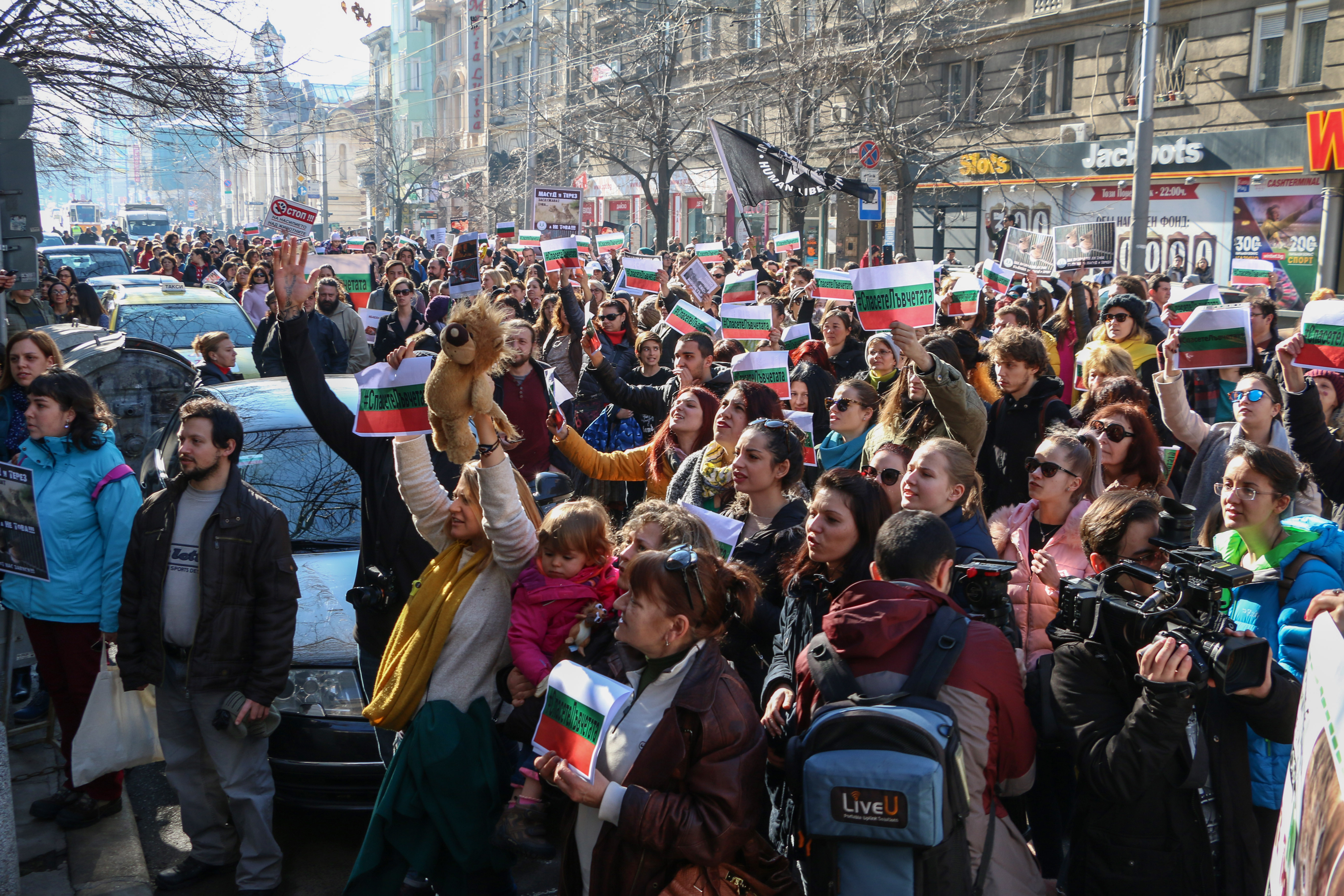 Протест в защита на лъвчетата Терез и Масуд