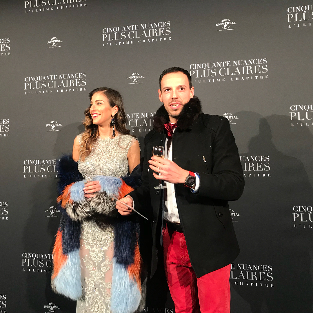 Александра Петканова и Даниел Петканов в Париж на премиерата на ”50 нюанса освободени”