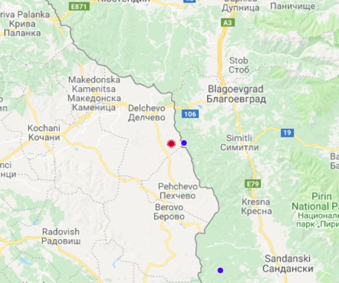 Земетресение е регистрирано на границата с Македония