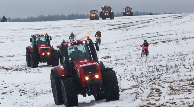 Нов спорт от Беларус - биатлон с трактори