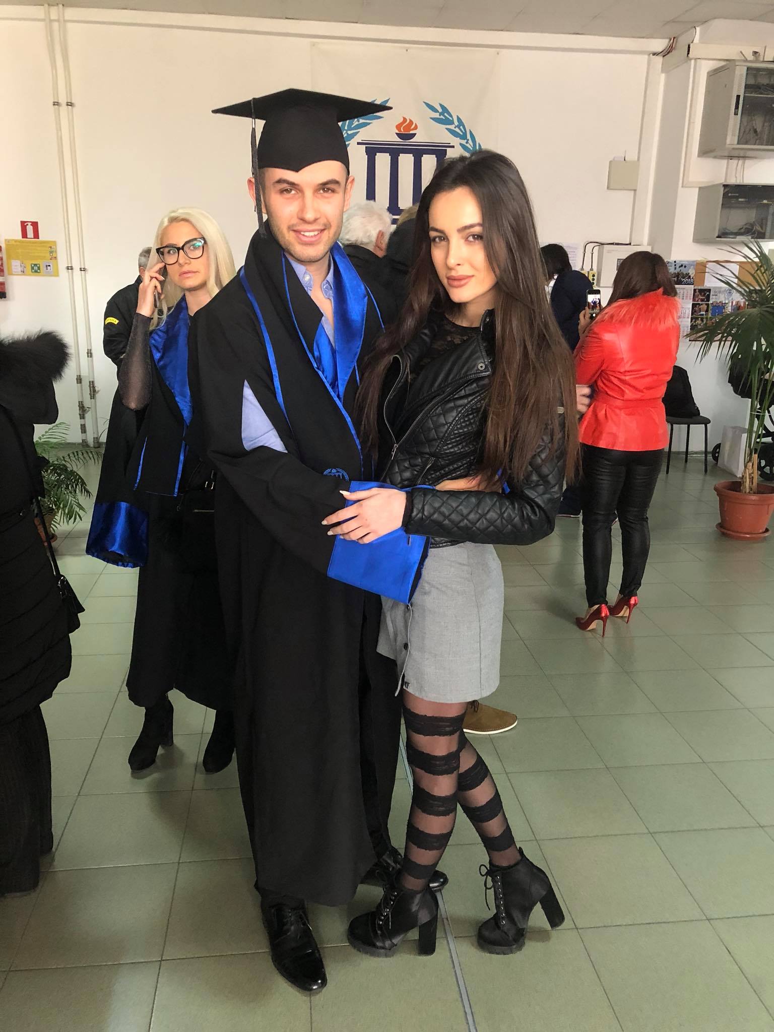 Ива Русинова и Ангел Караньотов на дипломирането му