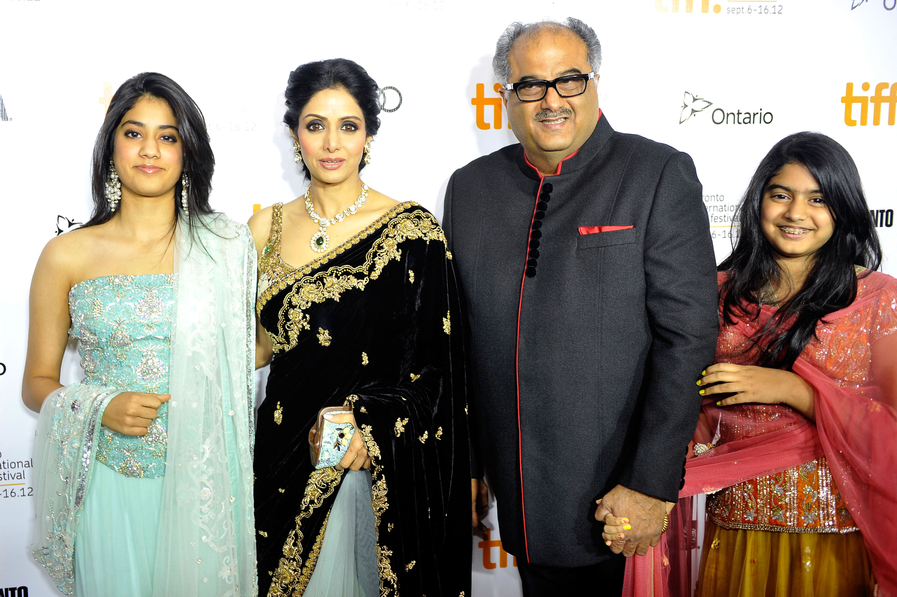 Индийская актриса Шридеви и её семья