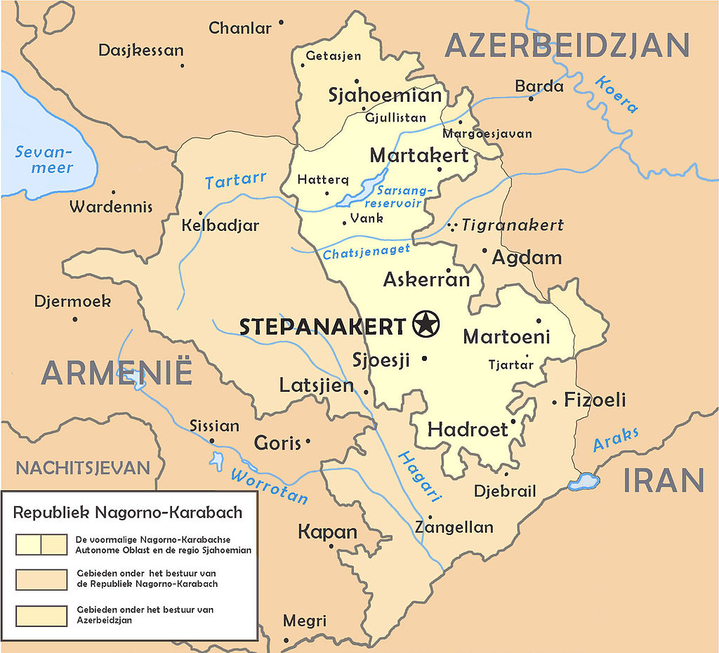 Карта на конфликтния район