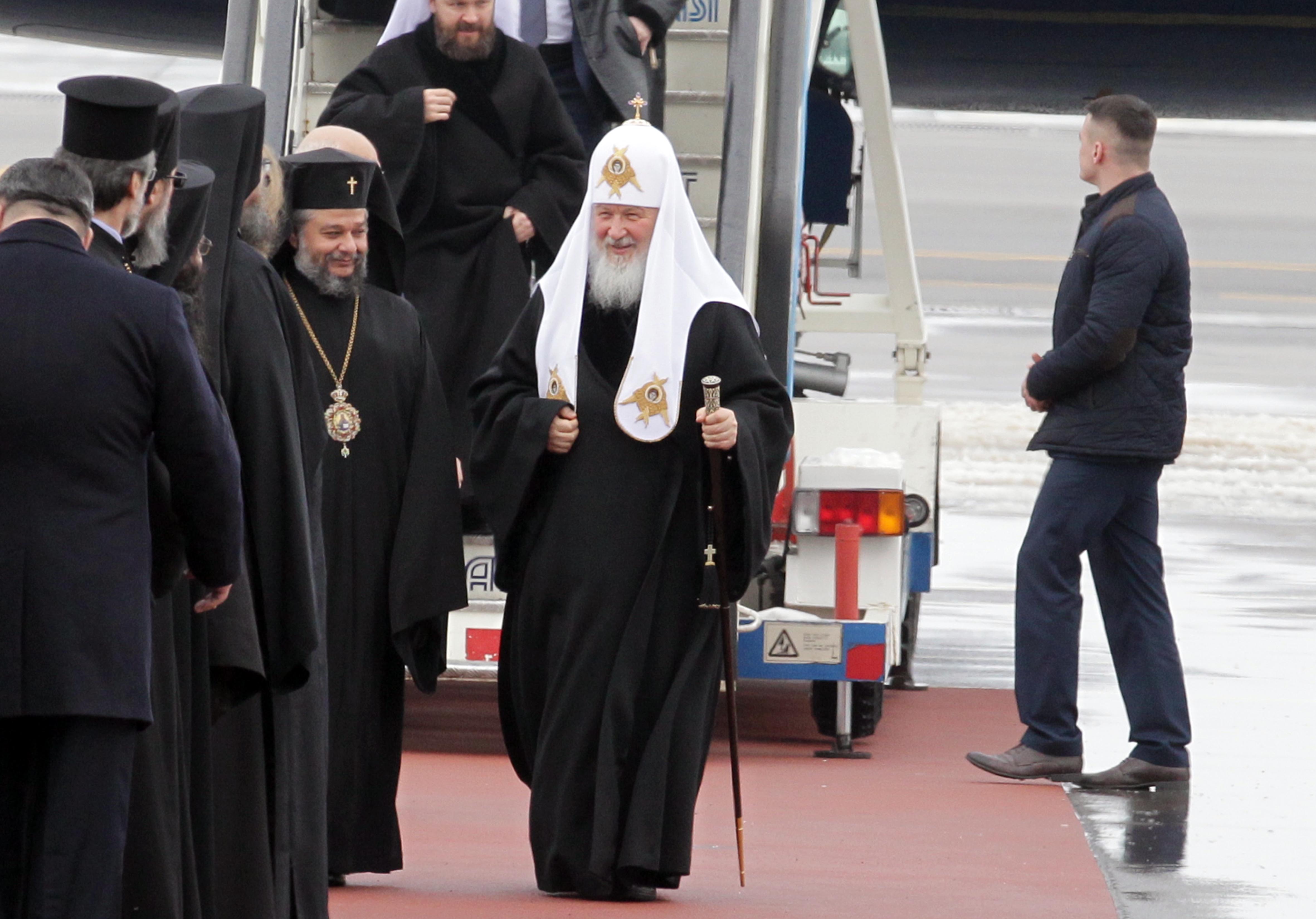 Посрещане на руския патриарх Кирил на летище София