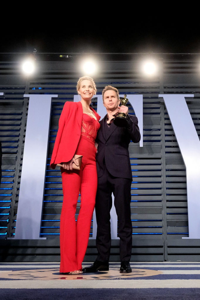 Лесли Боб и Сам Рокуел на партито на Vanity Fair след раздаването на ”Оскарите”