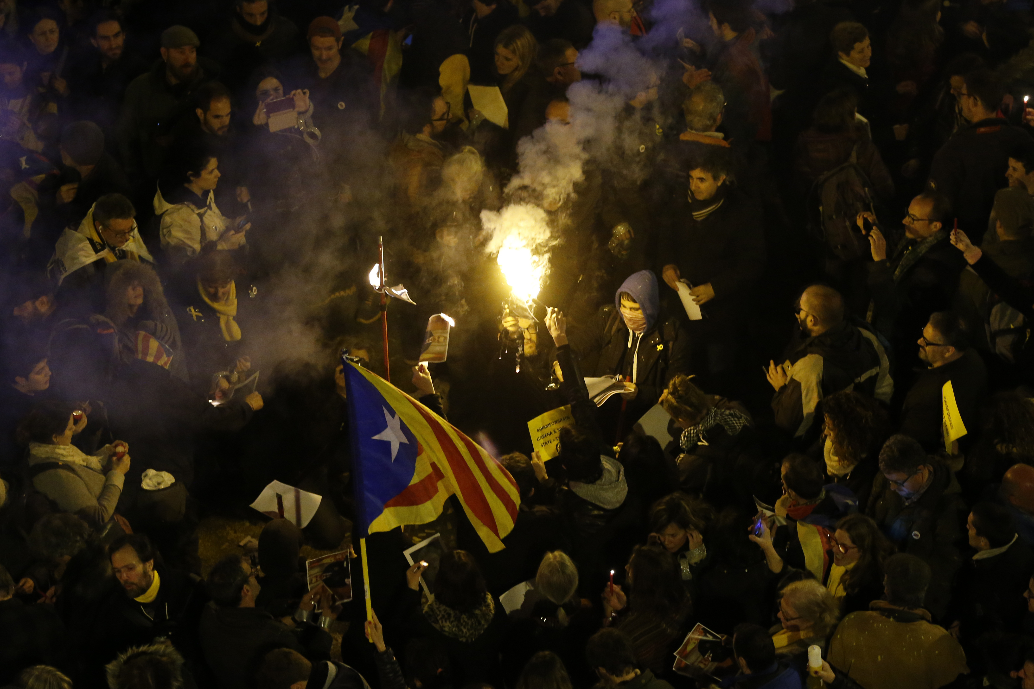 Каталунците излязоха на антиправителствен протест