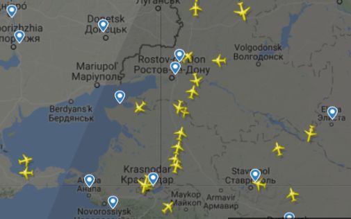 Данни за самолети, излитащи и кацащи на летище край Ростов на Дон