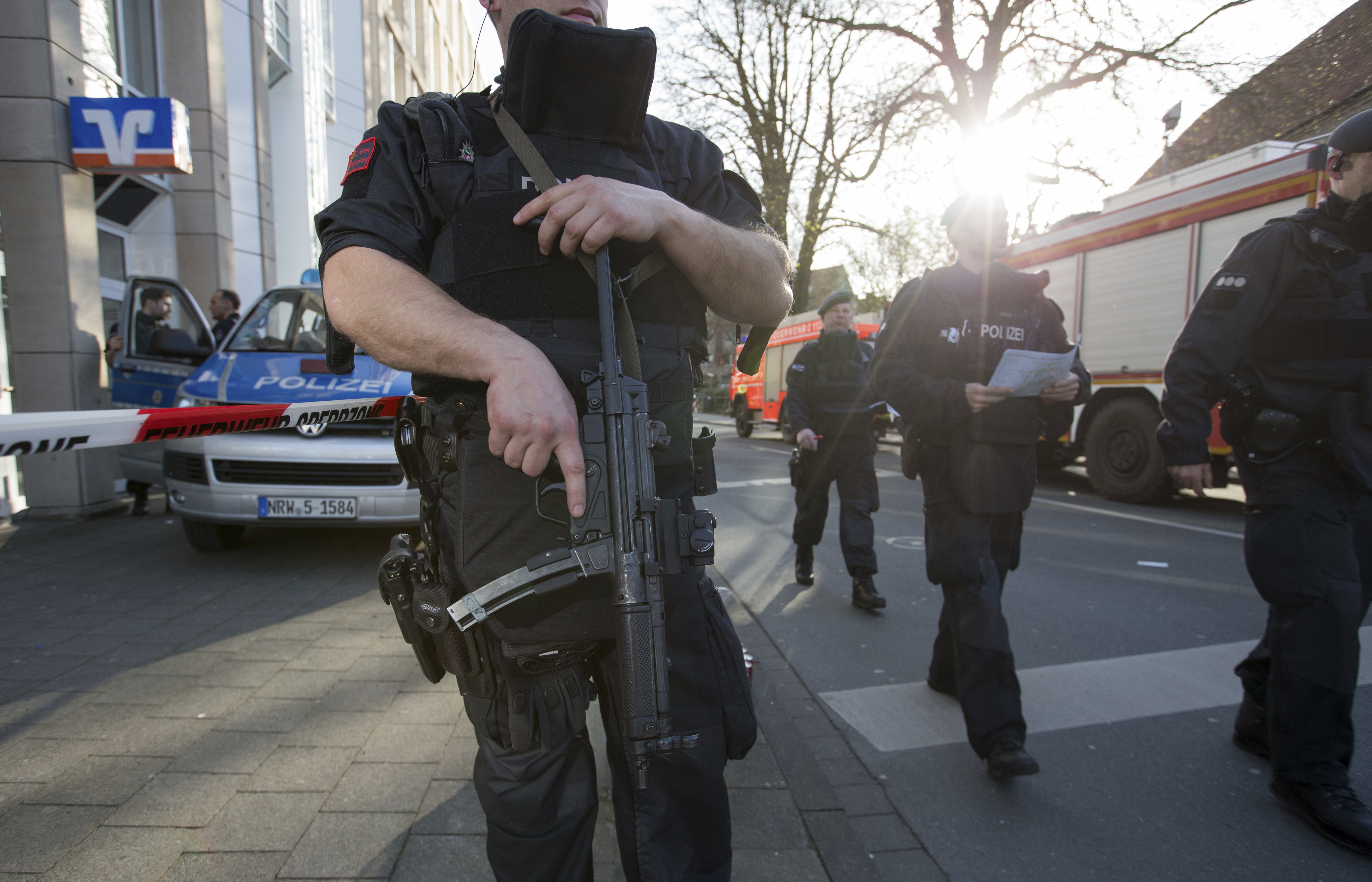 Полицаи в района на инцидента в Мюнстер