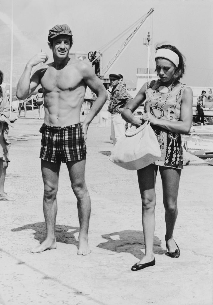 Жан-Пол Белмондо със съпругата си Елоди на Лазурния бряг